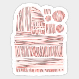 Abstract Line Art Sticker